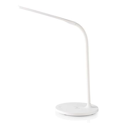 LED Dimmerabile touch flexible lampada da tavolo con 15W ricarica wireless Qi LED/5,5W/230V 2700-6500K bianco