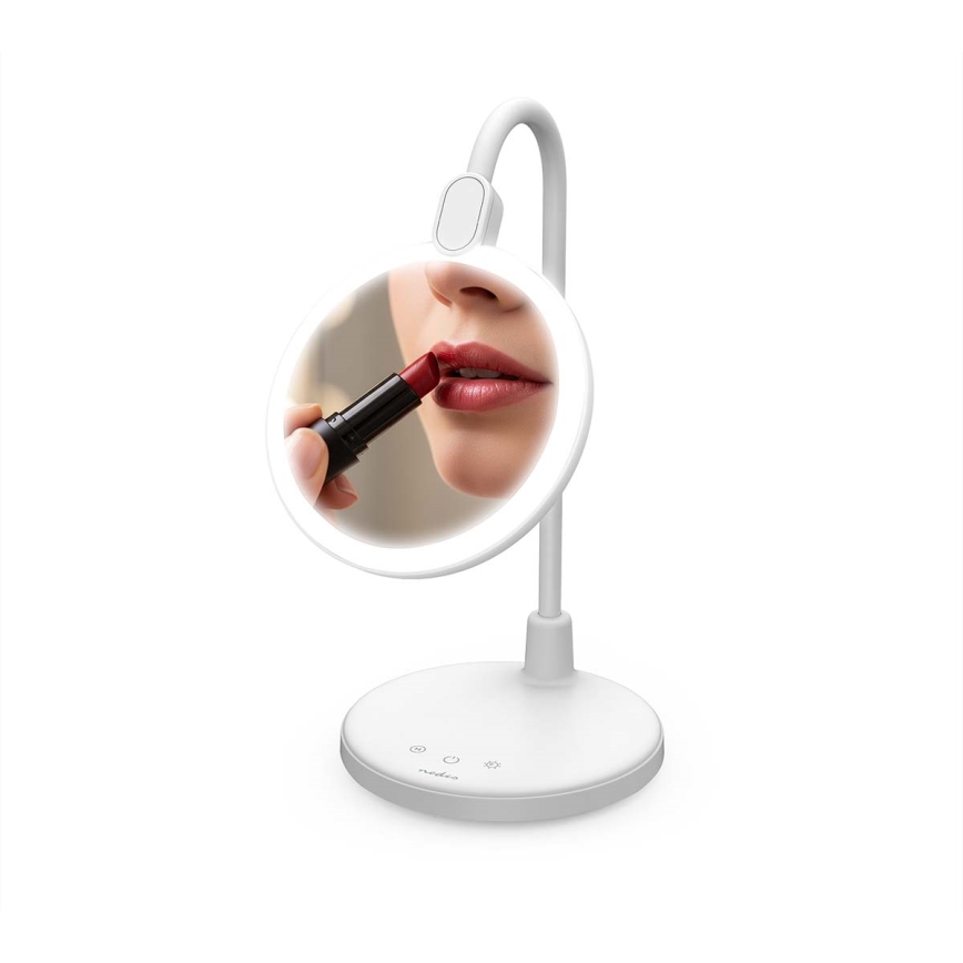 Lampada ricaricabile LED dimmerabile a sfioramento con specchio LED/6W/1200 mAh 3000/4000/5700K CRI 90 bianco