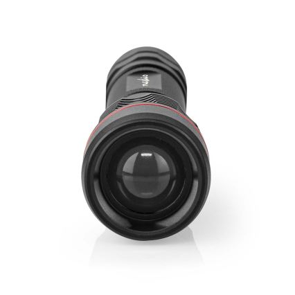 Torcia ricaricabile dimmerabile in alluminio a LED 10W/5V 2200 mAh IPX7 nera