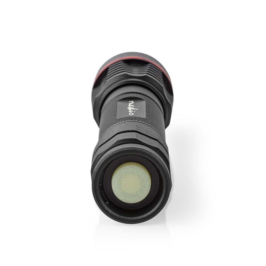 Torcia ricaricabile dimmerabile in alluminio a LED 10W/5V 2200 mAh IPX7 nera