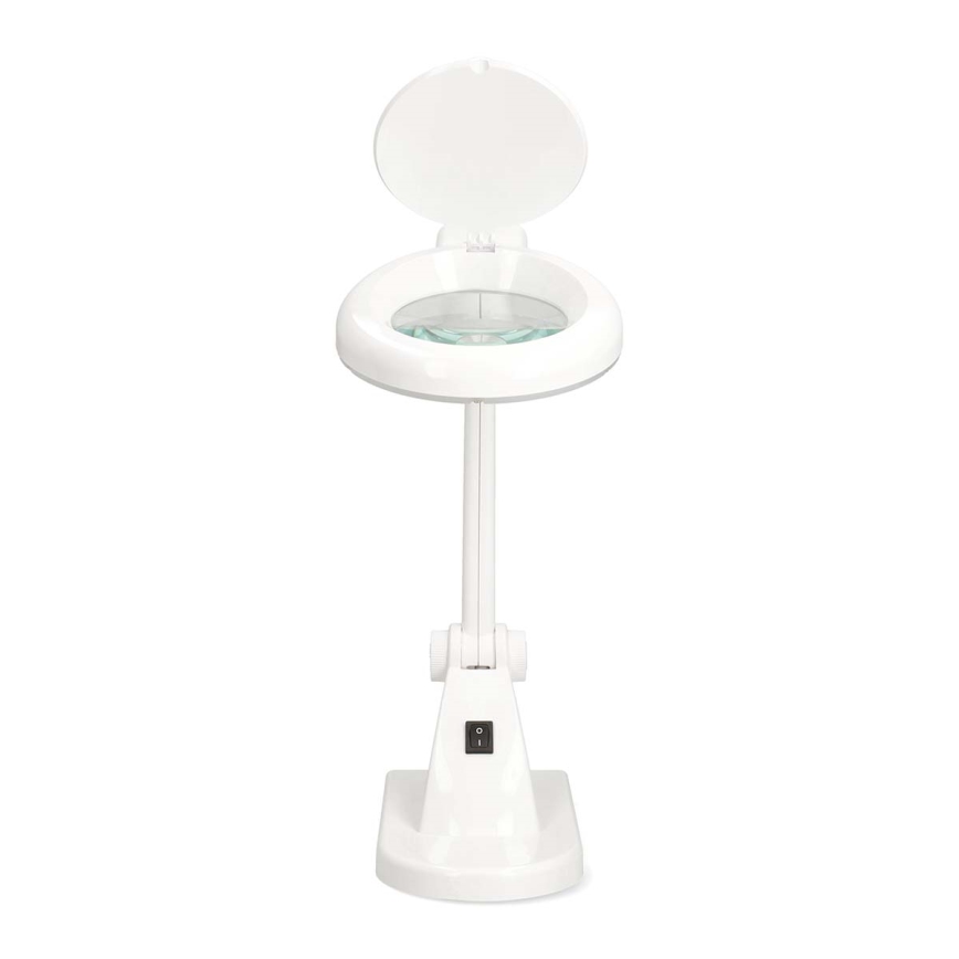 Lampada da tavolo LED con lente d'ingrandimento LED/6W/230V bianca