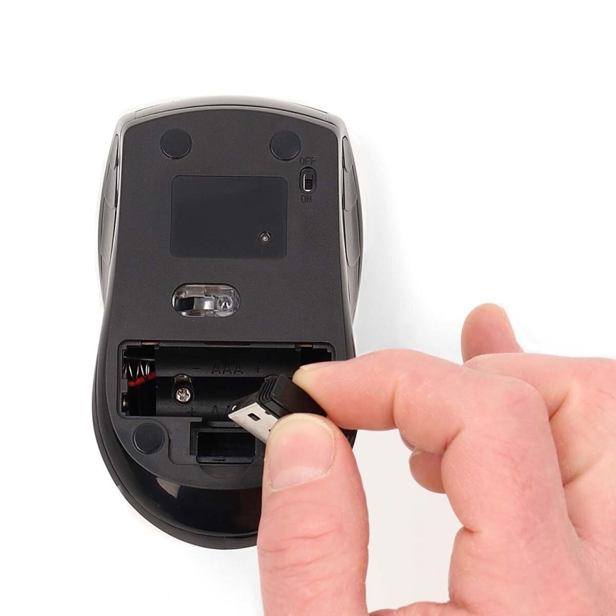 Mouse senza fili 800/1200/1600 DPI 2xAAA nero
