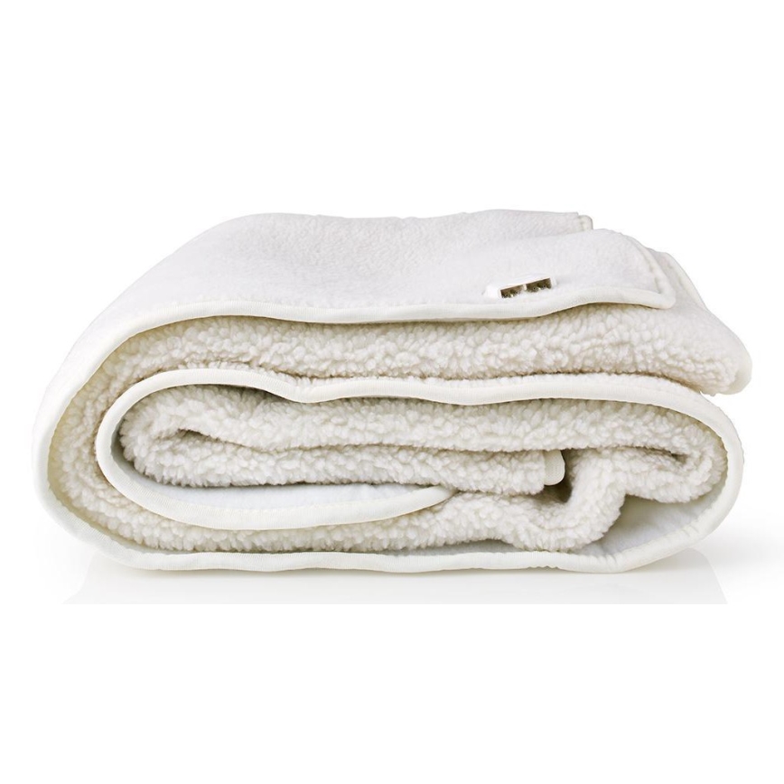Coperta riscaldata elettrica per due persone 120W/230V 160x140cm lana