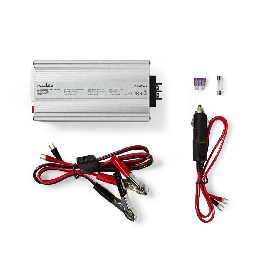 Convertitore di tensione 300 W/24/230 V + USB