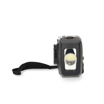 Radio AM/FM a manovella con pannello solare e torcia LED 2000 mAh