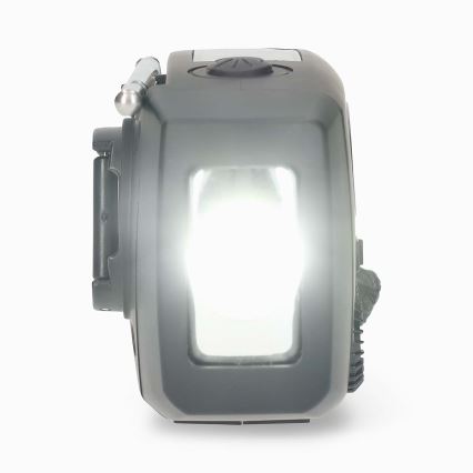 Radio AM/FM a manovella con pannello solare e torcia LED 2000 mAh