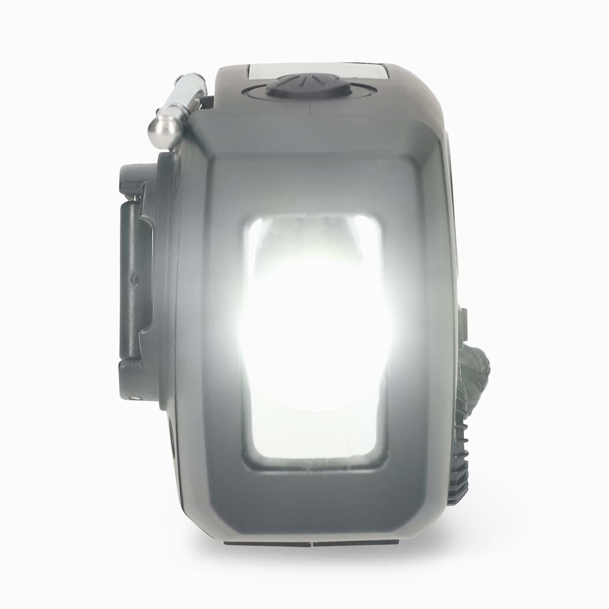 Radio AM/FM a manovella con pannello solare e torcia LED 2000 mAh