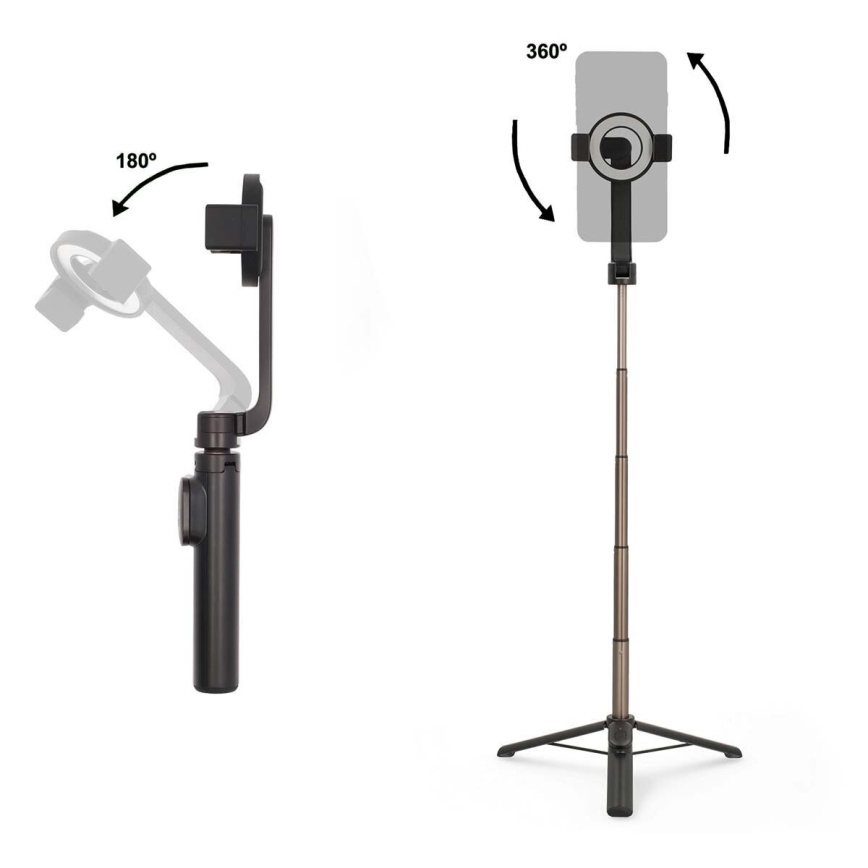 Bastone selfie pieghevole magnetico 2 in 1 con supporto + telecomando