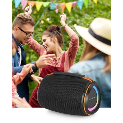 Altoparlante ricaricabile con LED 40W/1200 mAh IPX4 nero