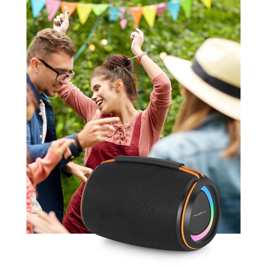 Altoparlante ricaricabile con LED 40W/1200 mAh IPX4 nero