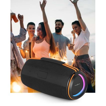 Altoparlante LED ricaricabile 60W/2000 mAh IPX4 nero