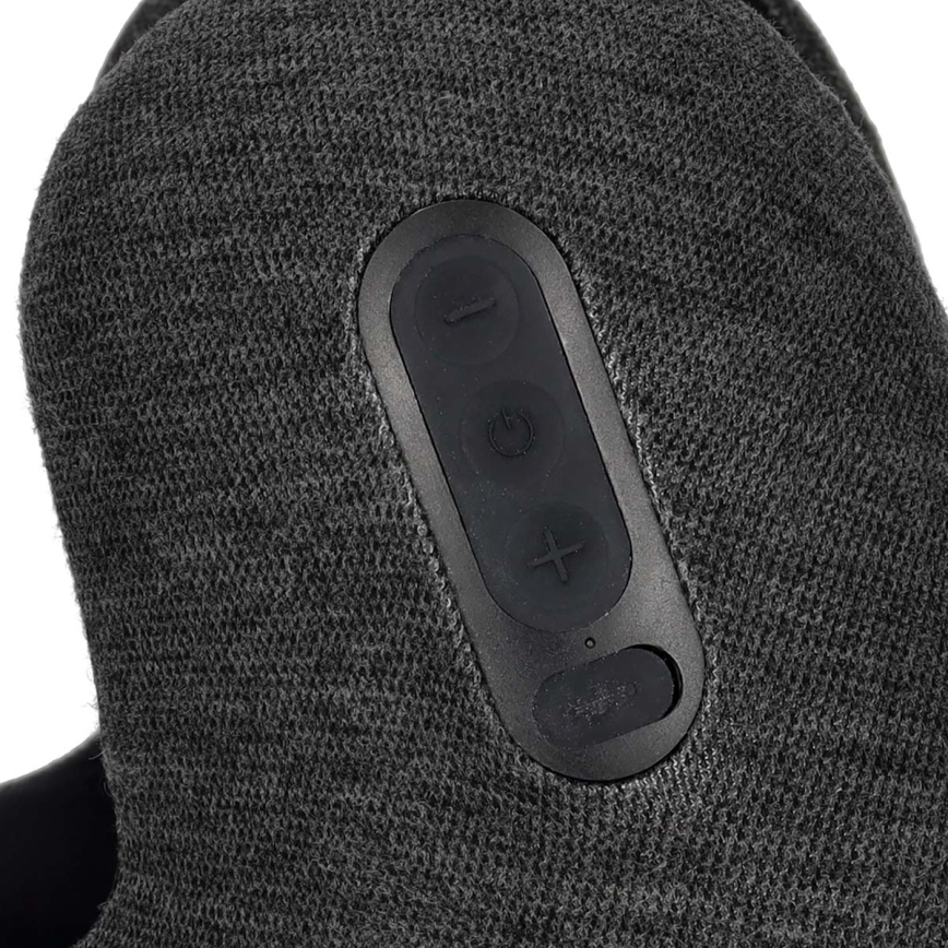 Cuscino da viaggio con auricolari wireless integrati 400 mAh grigio