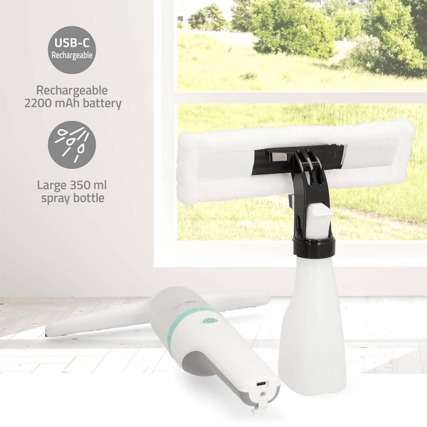 Aspiratore per finestre ricaricabile 12W/2200 mAh IPX4