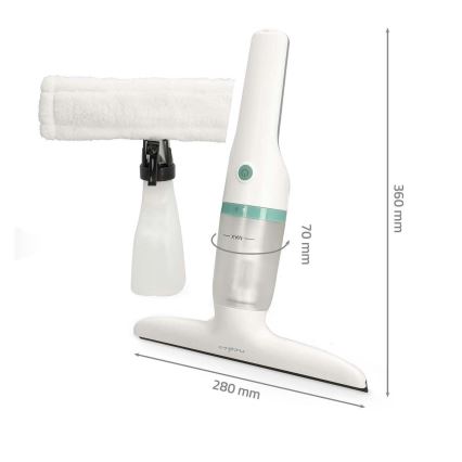 Aspiratore per finestre ricaricabile 12W/2200 mAh IPX4