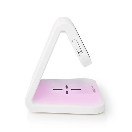 Sveglia con caricabatterie wireless LED/10W/230V bianca