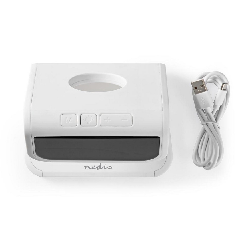 Sveglia con caricabatterie wireless LED/10W/230V bianca