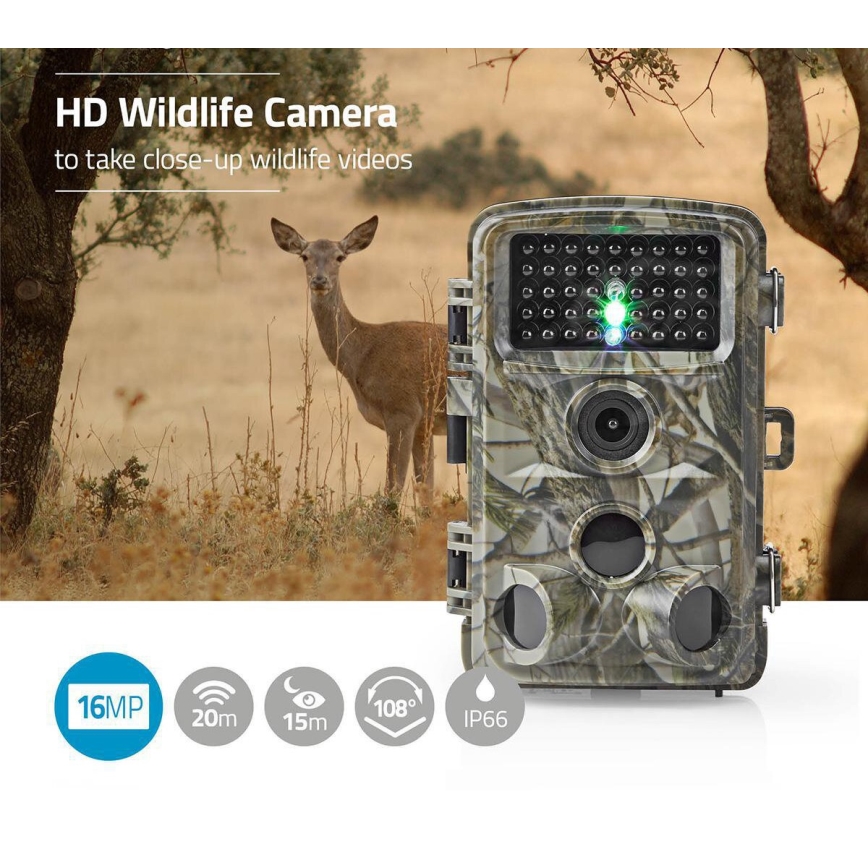 Trappola con telecamera con sensore 24MP Full HD 8xAA IP66