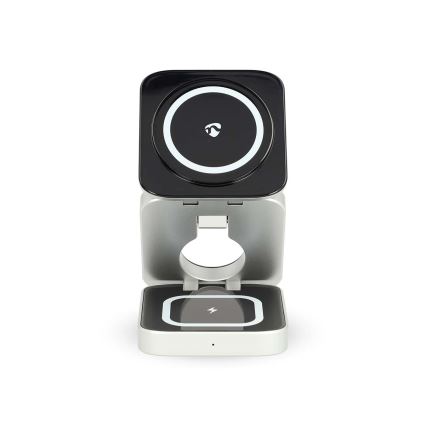 Caricabatteria senza fili 3in1 15W argento