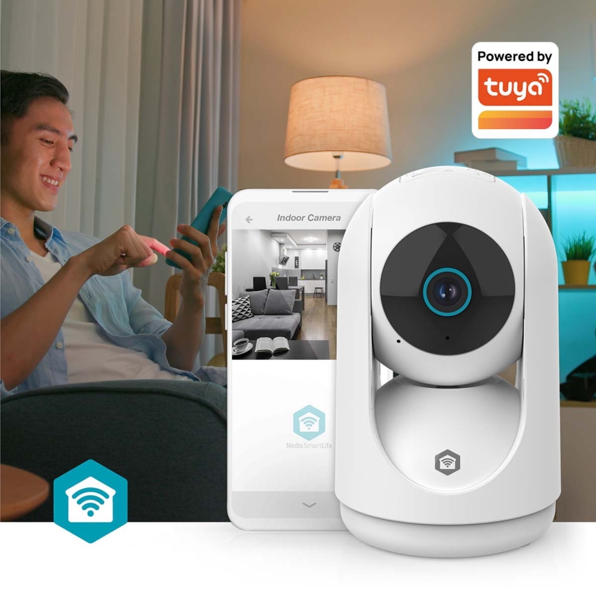 Telecamera intelligente Smartlife 5V 3 MP Full HD 1296p Wi-Fi Tuya