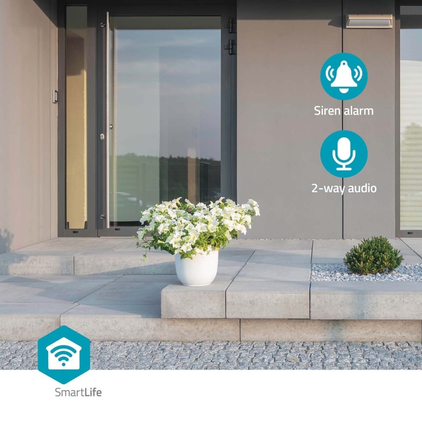 Telecamera esterna intelligente Smartlife Full HD 1080p con illuminazione LED Wi-Fi Tuya IP65