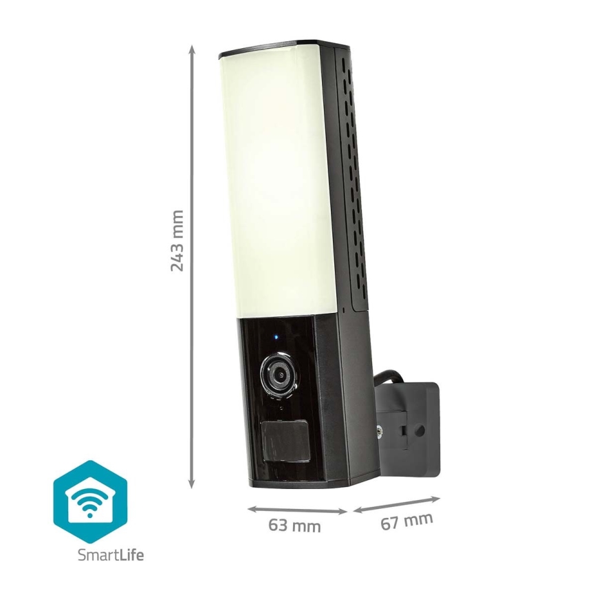 Telecamera esterna intelligente Smartlife Full HD 1080p con illuminazione LED Wi-Fi Tuya IP65