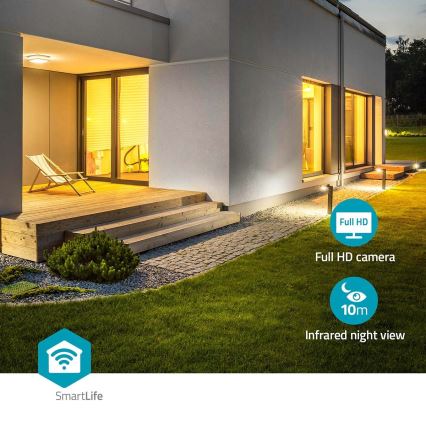 Telecamera esterna intelligente SmartLife Full HD 1080p con illuminazione LED Wi-Fi Tuya IP65