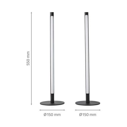 SET 2x LED RGBIC Lampada da tavolo dimmerabile SmartLife LED/36W/230V 55 cm 2700-6500K Wi-Fi Tuya + telecomando