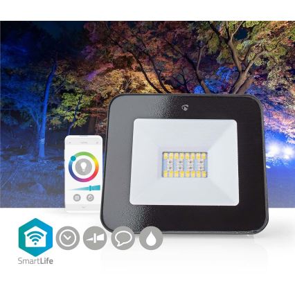 Proiettore dimmerabile RGBW a spina SmartLife LED/20W/230V Wi-Fi IP65 2700-6500K