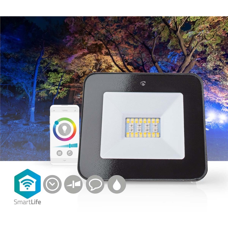 Proiettore dimmerabile RGBW a spina SmartLife LED/20W/230V Wi-Fi IP65 2700-6500K