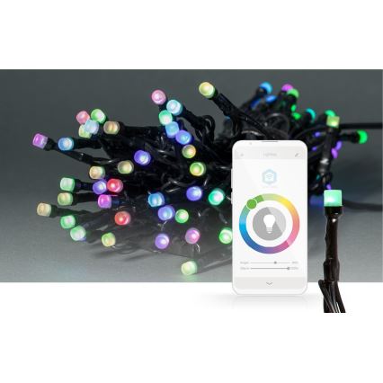 LED RGB Catena da esterno 42xLED/8 funzioni 8m IP65 Wi-Fi Tuya