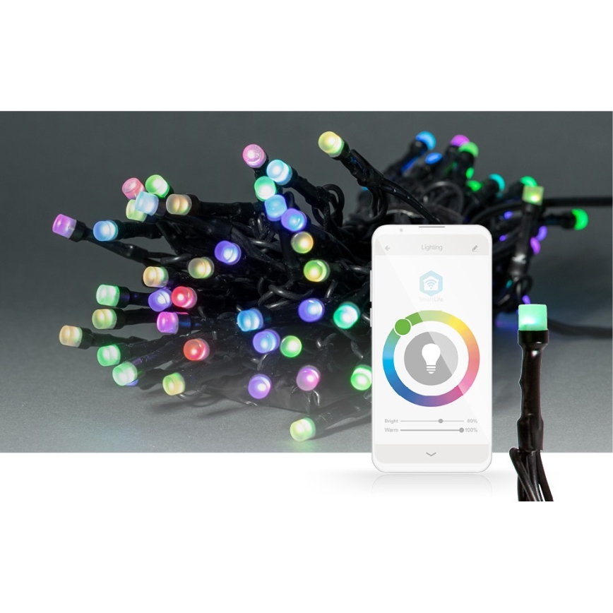 LED RGB Catena luminosa natalizia per esterni 42 LED/8 funzioni 8 m IP65 Wi‑Fi Tuya