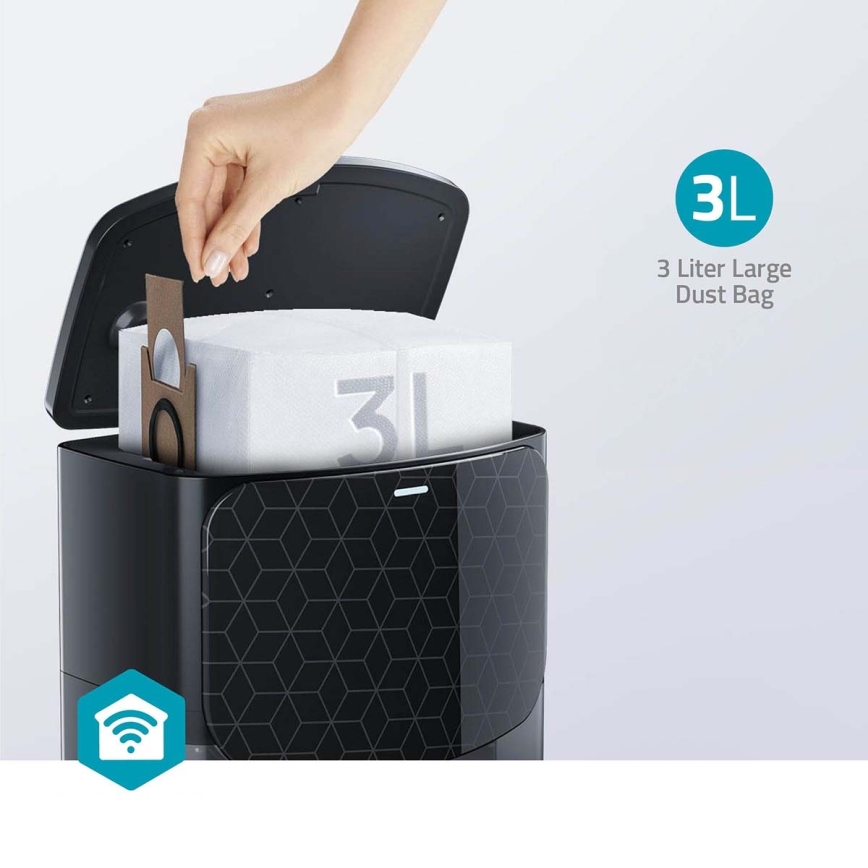 Aspirapolvere robot smart con uno spazzolone SmartLife 5200 mAh Wi-Fi Tuya nero + telecomando