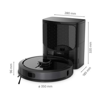 Aspirapolvere robot smart con uno spazzolone SmartLife 5200 mAh Wi-Fi Tuya nero + telecomando