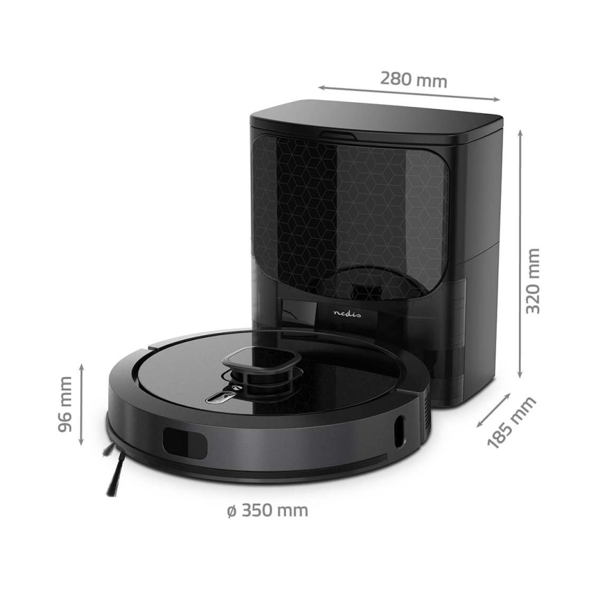 Aspirapolvere robot smart con uno spazzolone SmartLife 5200 mAh Wi-Fi Tuya nero + telecomando