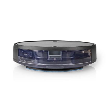 Aspirapolvere robot smart con uno spazzolone 28W/2500 mAh Wi-Fi nero + telecomando