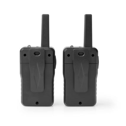 SET 2x Walkie-talkie ricaricabile con luce LED 1300 mAh gamma 10 km