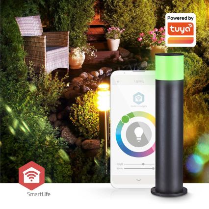 Lampada da esterno LED RGBW dimmerabile SmartLife, 10W/230V, IP65, Wi-Fi Tuya, nera