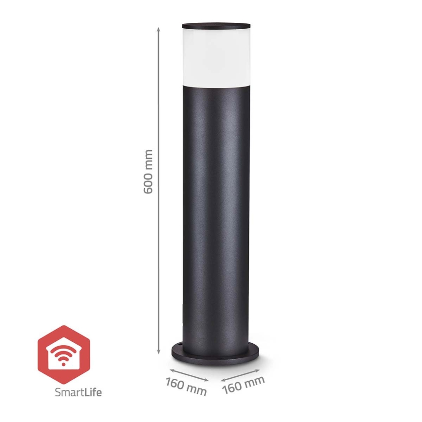 Lampada da esterno LED RGBW dimmerabile SmartLife, 10W/230V, IP65, Wi-Fi Tuya, nera