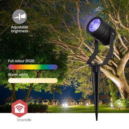 Set da 3 lampade LED RGBW dimmerabili per esterni SmartLife LED/3W/230V IP65 Wi-Fi Tuya nere