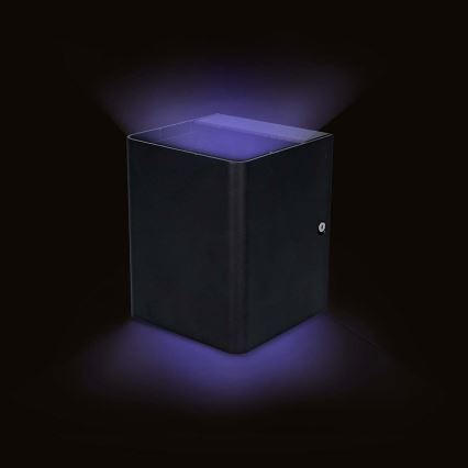 Applique da esterno dimmerabile SmartLife LED RGBW 12W/230V IP65 Wi-Fi Tuya nero