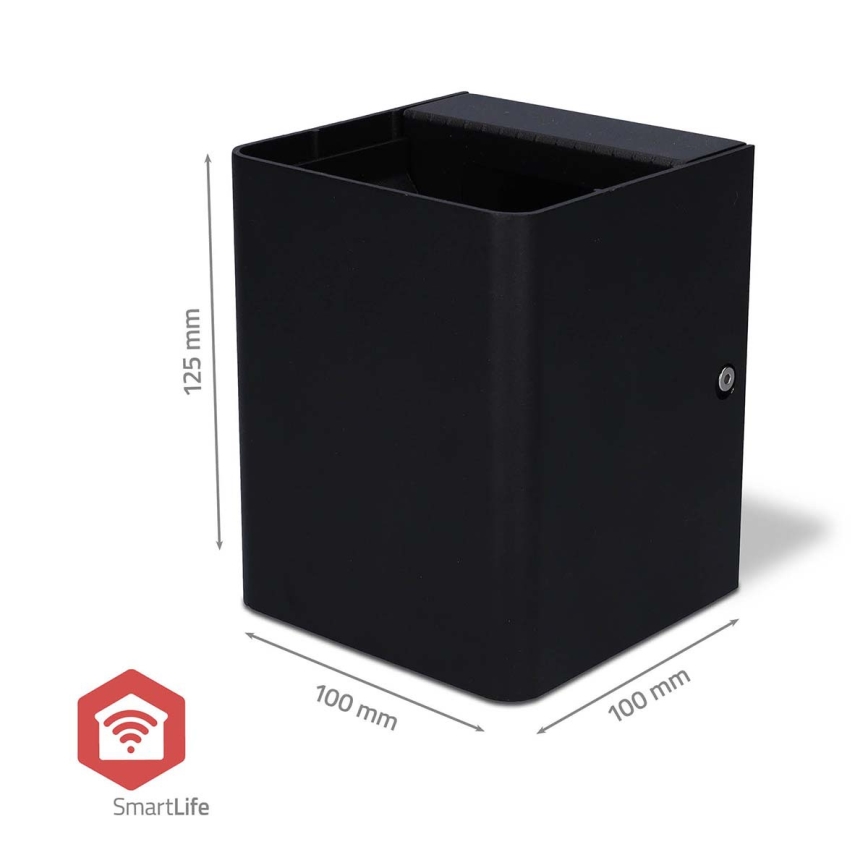 Applique da esterno dimmerabile SmartLife LED RGBW 12W/230V IP65 Wi-Fi Tuya nero