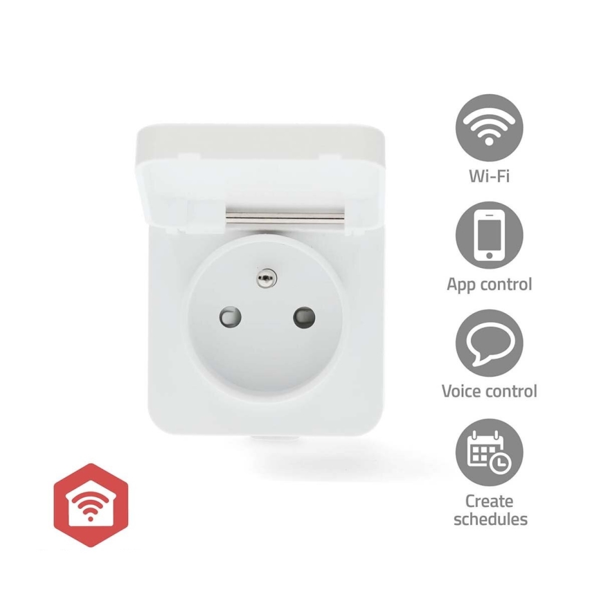 Presa intelligente Smartlife 3680W/230V/ Tipo E/16A Wi-Fi Tuya IP44