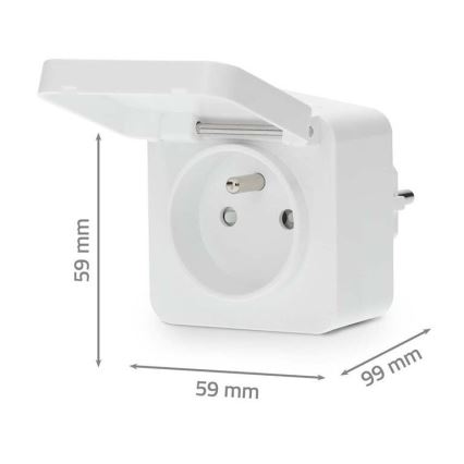 Presa intelligente Smartlife 3680W/230V/ Tipo E/16A Wi-Fi Tuya IP44