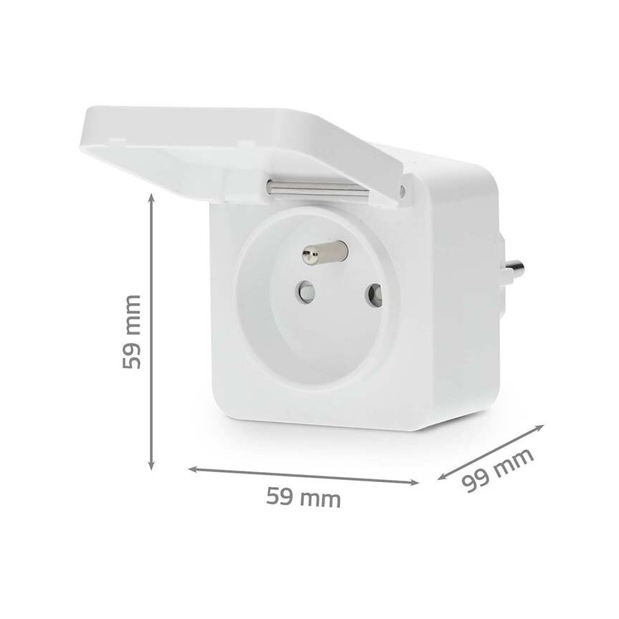 Presa intelligente Smartlife 3680W/230V/ Tipo E/16A Wi-Fi Tuya IP44