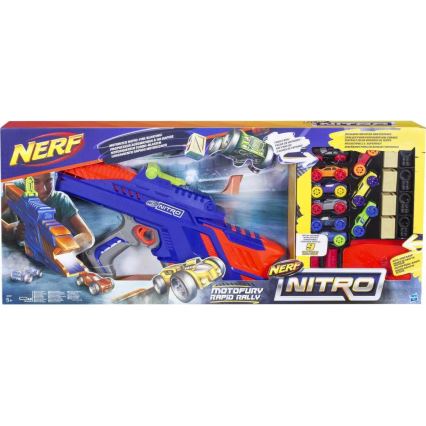 Nerf - Pistola per bambini Nitro MotoFury Rapid Rally + 9 auto