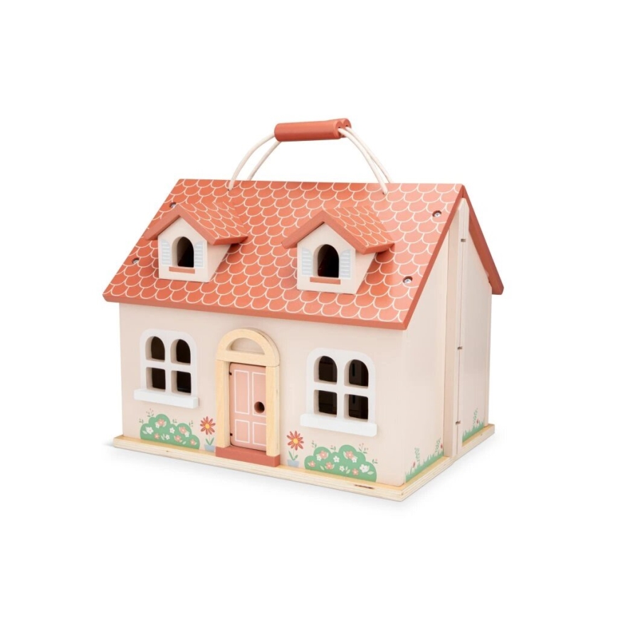 New Classic Toys - Casa delle bambole in legno rosso
