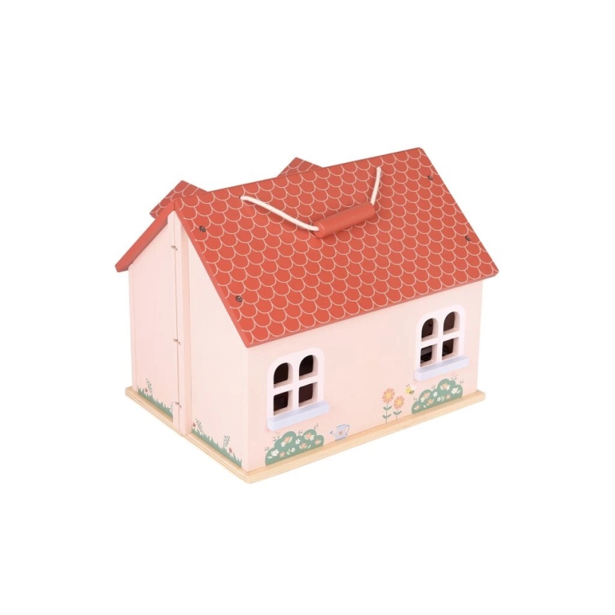 New Classic Toys - Casa delle bambole in legno rosso