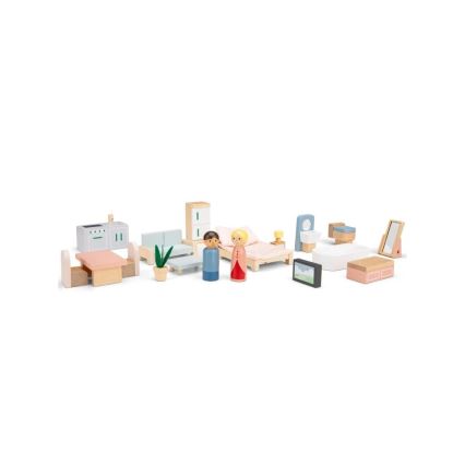 New Classic Toys - Casa delle bambole in legno rosso