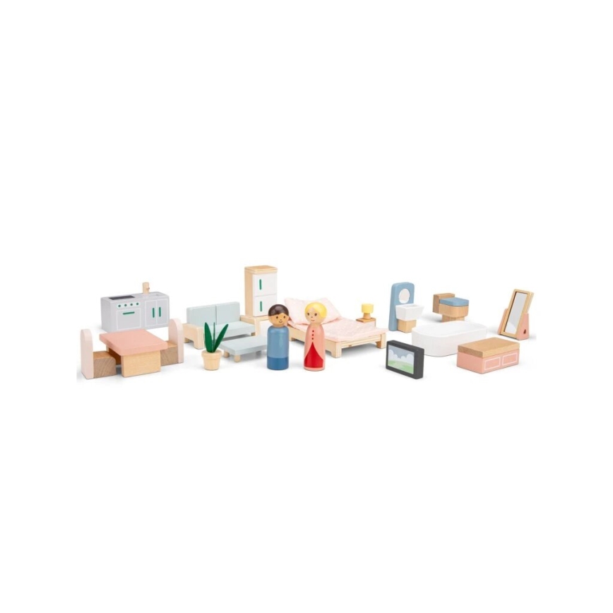 New Classic Toys - Casa delle bambole in legno rosso