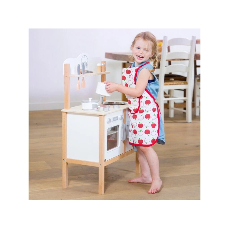 New Classic Toys - Cucina in legno con accessori bianco/beige
